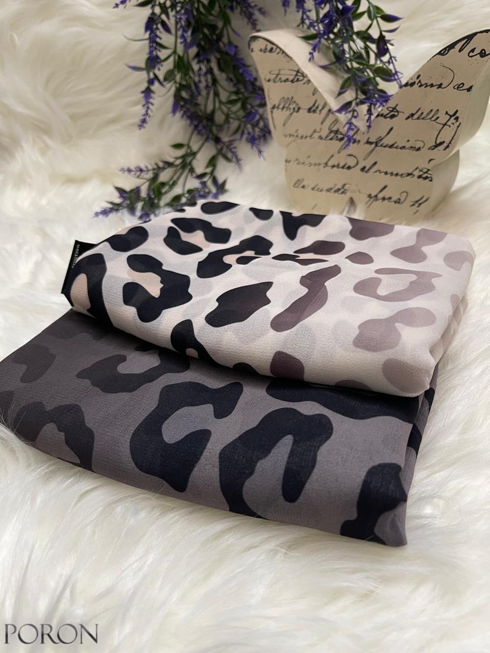 Diamond Crepe - Leopard Print